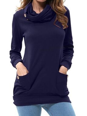 GUC Cowl Neck Tunic Sweater, Size XXL